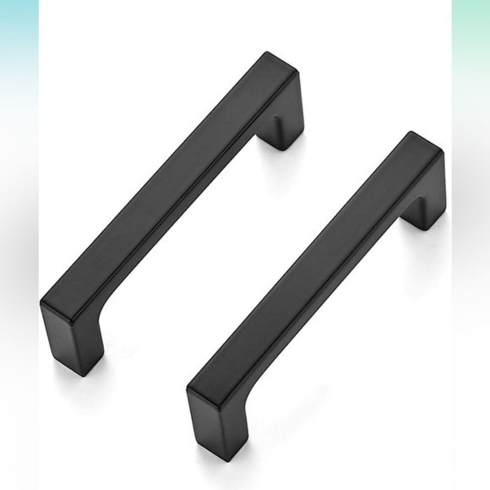 3 1/3 inch pulls matte black pack of 5